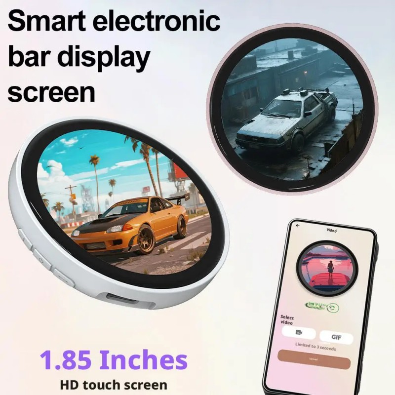 Modern Electronics Gadgets - アニメEバッジディスプレイピン ダイナミック電子スマートサイバーバッジグッズ デジタルディスプレイダイナミックギフト オタクファンや友達へのプレゼント