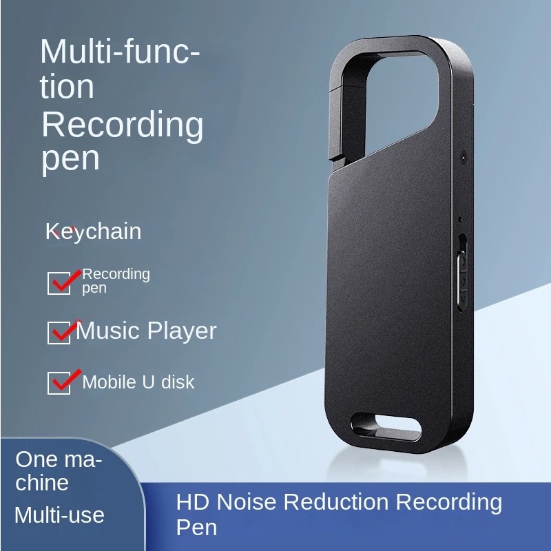 Voice Recorder Pen - ミニ高精細ボイスレコーダーキーホルダーノイズリダクションポータブルデジタル音声制御録音ペン音楽再生