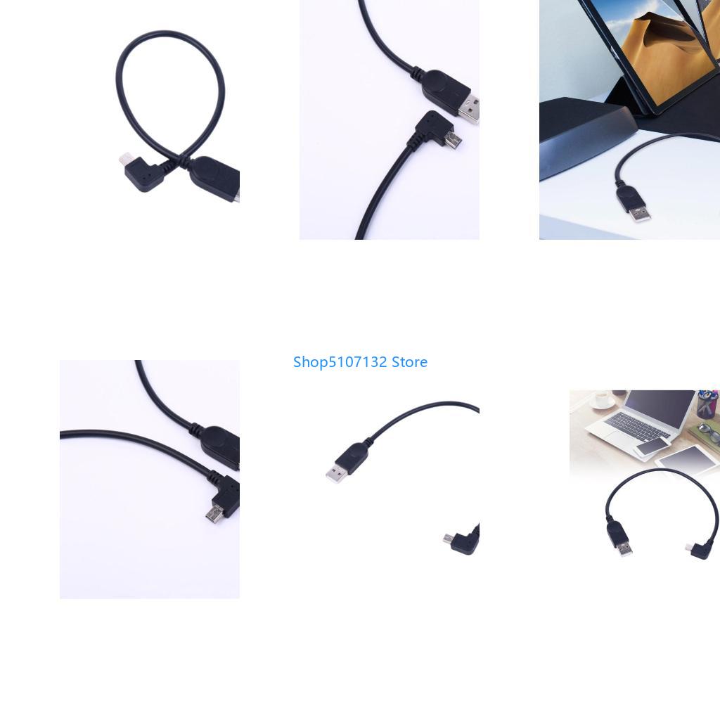 Electronics And Gadgets With C - 87HD 90 度ミニ USB データケーブル、標準 USB2.0
