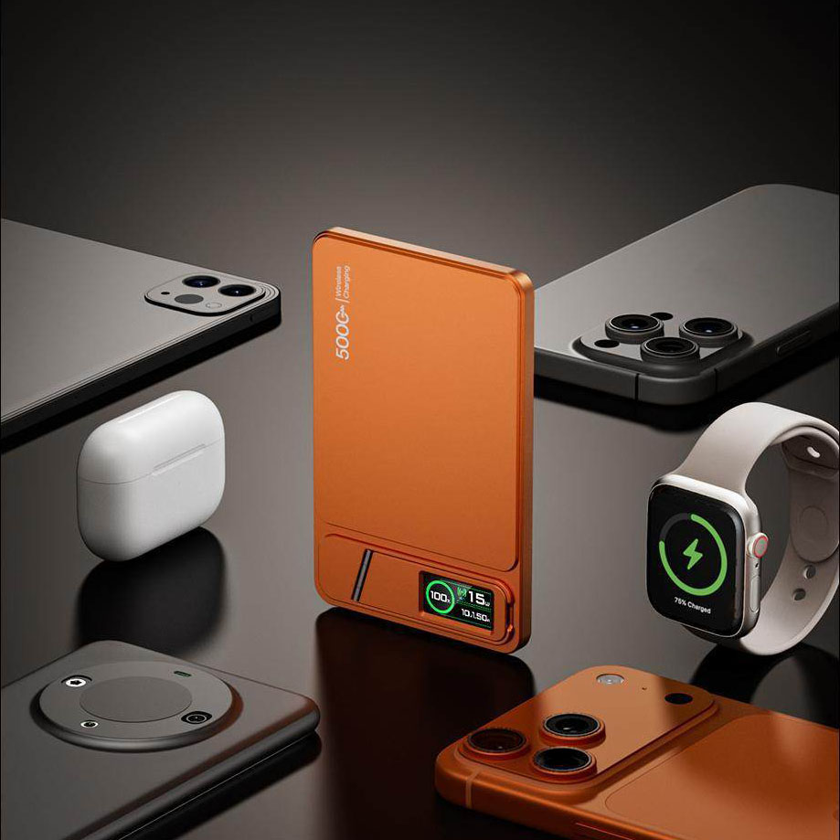 Magnetic Charging Cable - CCC 10000mAh スリムパワーバンク MagSafe対応 磁気ワイヤレス20W急速充電 ポータブルバッテリー