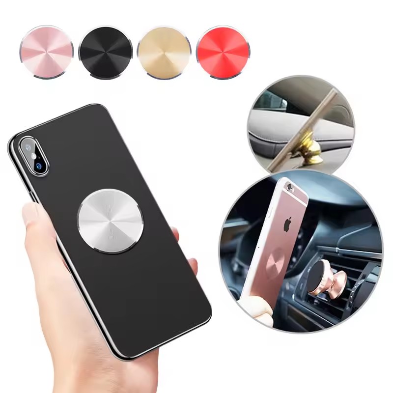 Useful Electronic Gadgets - 薄い金属プレートディスク、マグネット式車載携帯電話ホルダー用鉄シートステッカーディスク、マグネット式タブレット・デスク・携帯電話・車載スタンドマウント用、円形