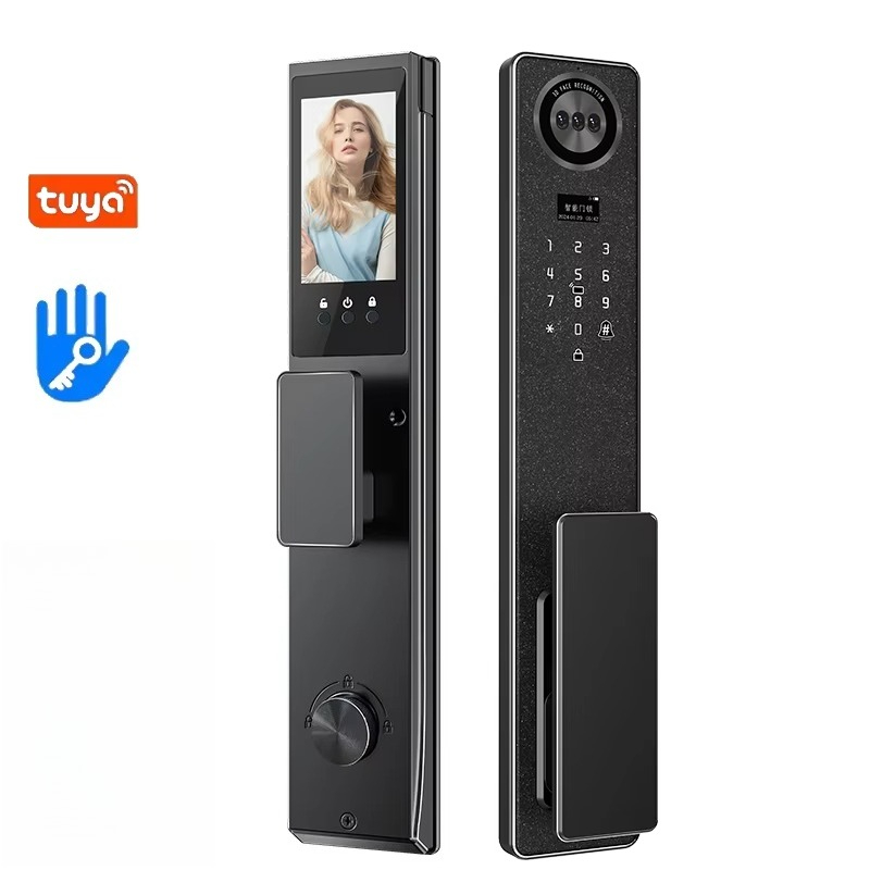 Electronics & Tech Gadgets - Tuya WiFi スマートドアロック、家庭用生体認証指紋ロック、キーパッドパスワード電子ロック、盗難防止フロントドアセキュリティロック