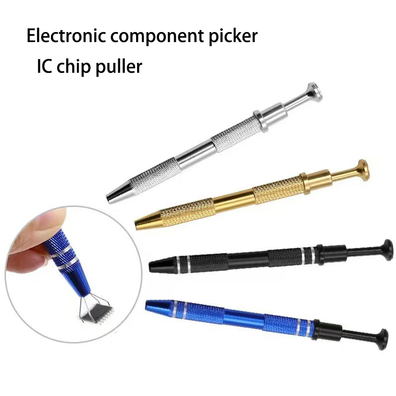 Electronics Stuff - 4つの爪ICチップグリッパー抽出器、電子部品グラバー、スクリューピッカー、ピックアップペン、分解ツールの修理