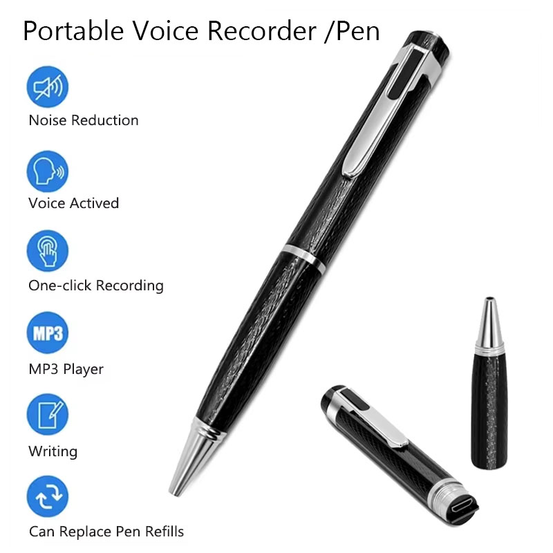 Voice Recorder Pen - ポータブルデジタルボイスレコーダープロフェッショナルライティングオーディオ録音ペンノイズリダクションディクタフォンビジネス会議用