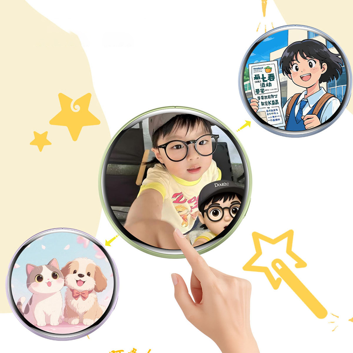アニメEバッジディスプレイピン ダイナミック電子スマートサイ - Modern Electronics Gadgets のレビューと価格
