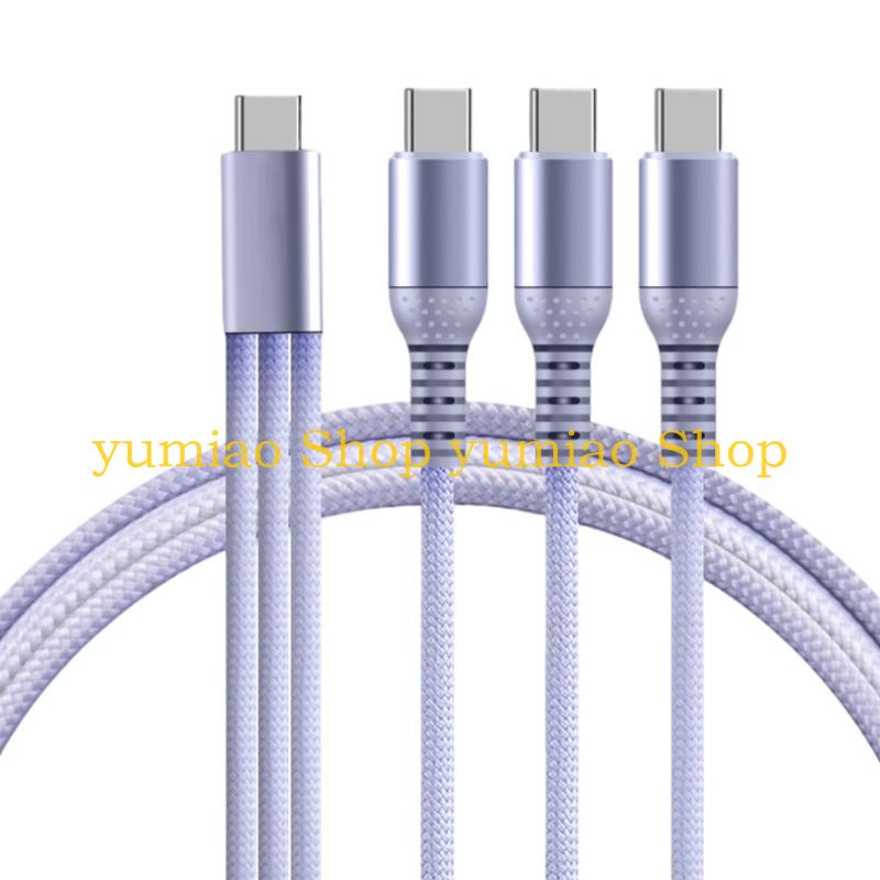 587B ナイロン編組 3 ポート Type C ケーブル  - Electronics And Gadgets With C のレビューと価格