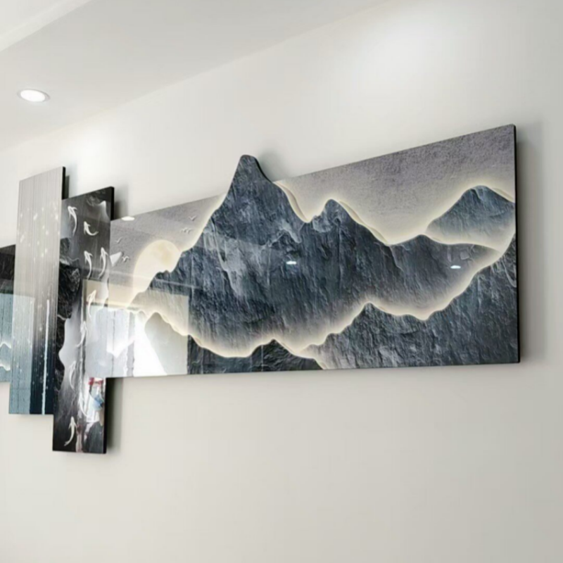モダンLEDリビングルーム装飾絵画　新中式風　富を呼び込むソ - Modern Electronics Gadgets のレビューと価格