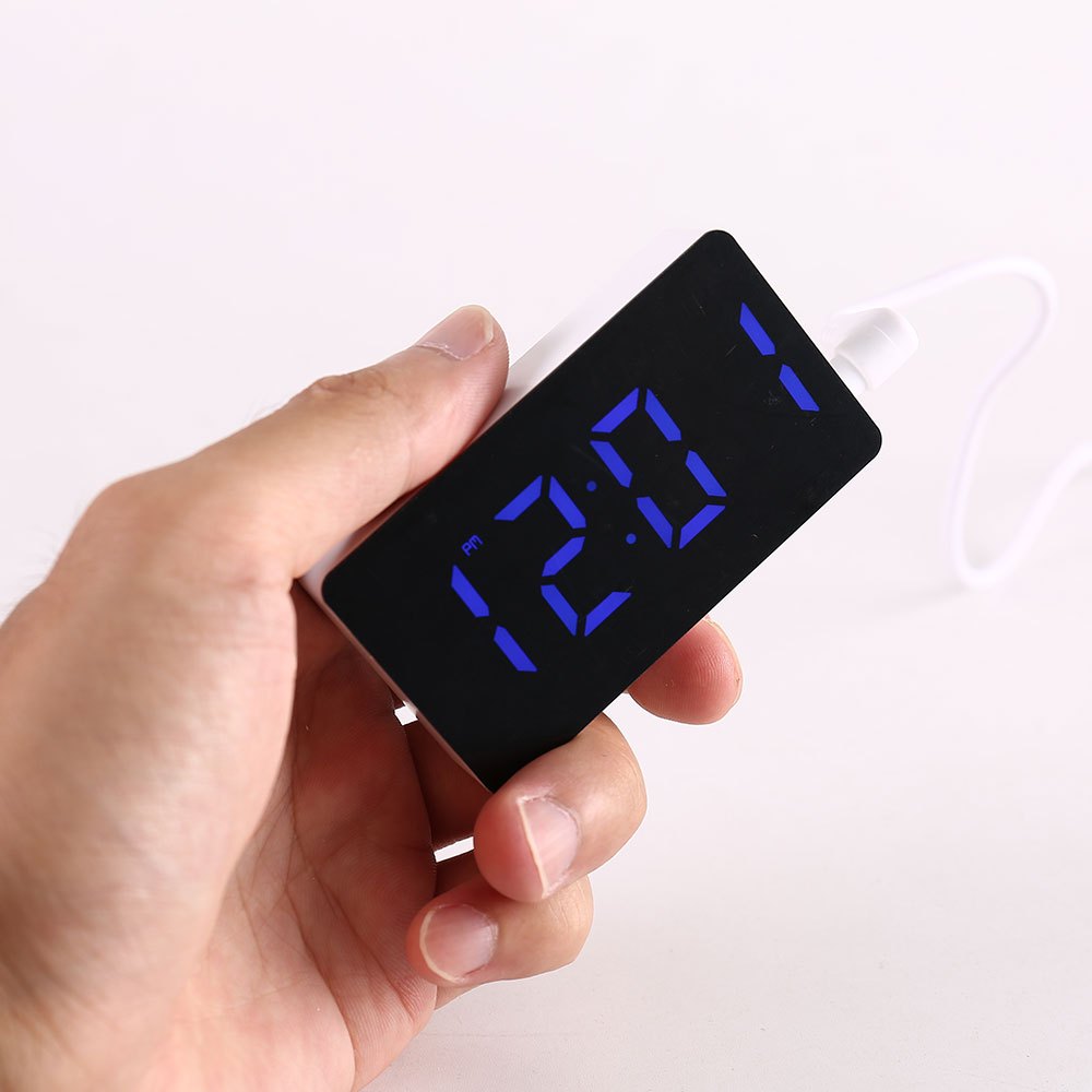 LED 電子時計ミラー目覚まし時計家庭用家具スマート小型ツー - Modern Electronics Gadgets のレビューと価格