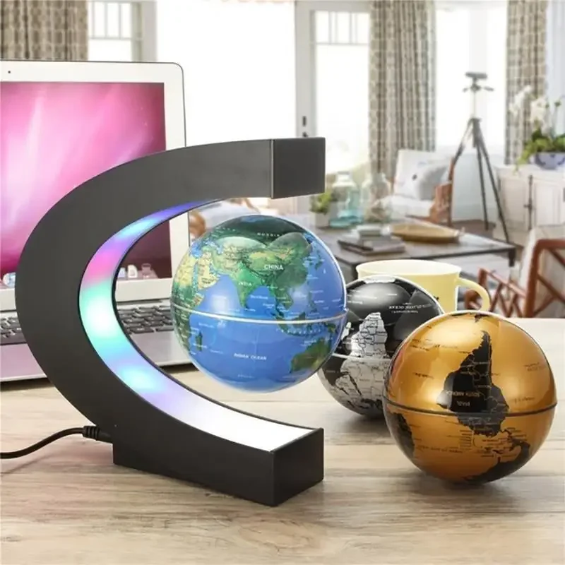 磁気浮上地球儀 LED 世界地図電子反重力ランプノベルティボ - Modern Electronics Gadgets のレビューと価格