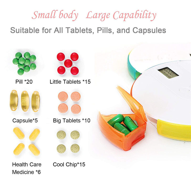 7日間ピルケース 薬収納ボックス オーガナイザー 電子タイマ - Modern Electronics Gadgets のレビューと価格